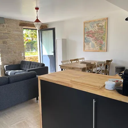Maison Bretonne Typique Plage Des Oiseaux A Fouesnant Beg Meil Extérieur photo